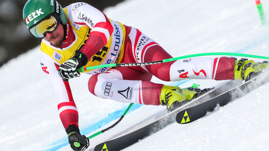 Franz im 1. Lake-Louise-Training vor Striedinger