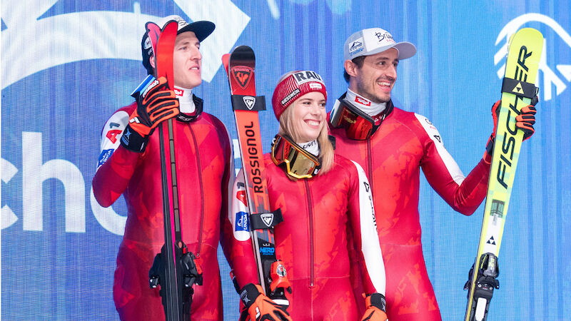Raphael Haaser, Katharina Liensberger, Stefan Brennsteiner
