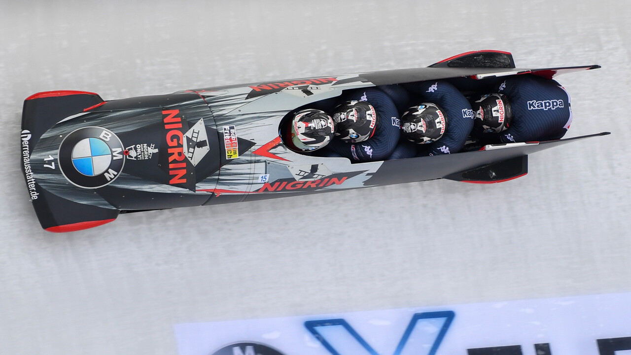 BobWM Österreichs Vierer auf Medaillenkurs