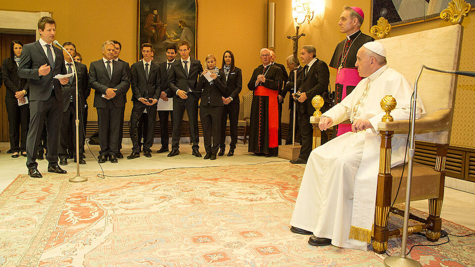 Der ÖSV zu Gast beim Papst im Vatikan