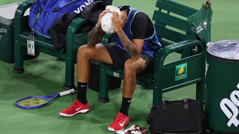 Indian Wells: Nick Kyrgios muss unter Tränen aufgeben