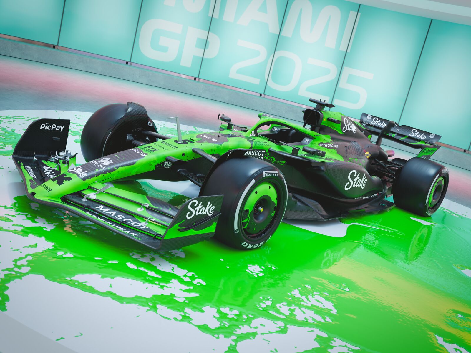 Speziallackierung! Kick Sauber in Miami in neuem Design