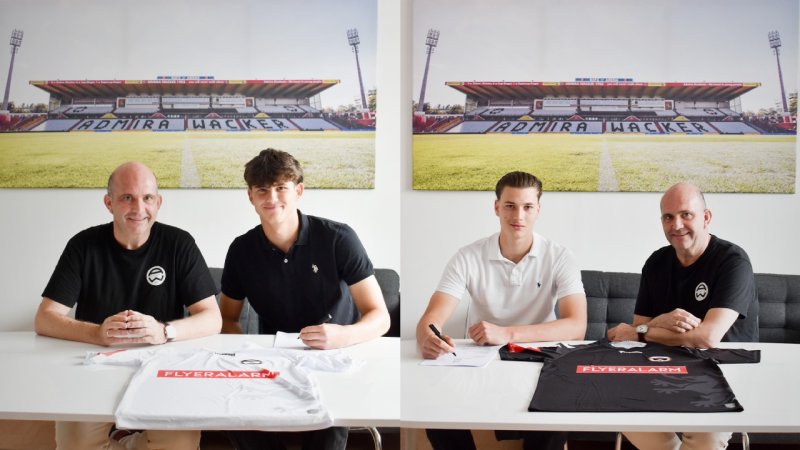 Admira stattet zwei Youngsters mit Profiverträgen aus