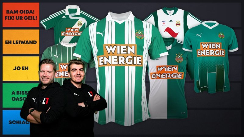 Ranking: Die Rapid-Trikots des 21. Jahrhunderts