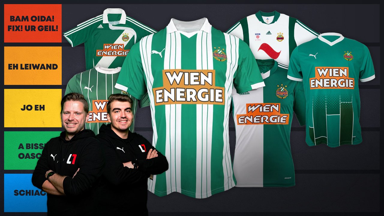 Ranking: Die Rapid-Trikots des 21. Jahrhunderts