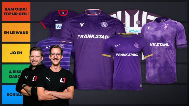 Ranking: Die Austria-Trikots des 21. Jahrhunderts