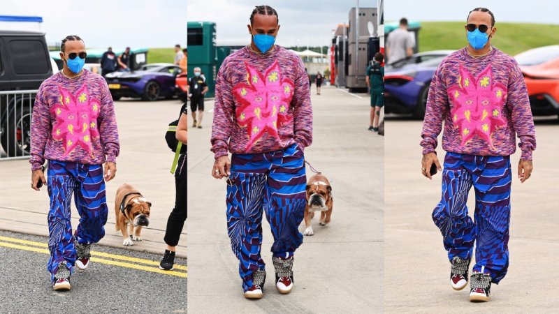 Wilde Farb- und Musterkombi beim Heim-GP