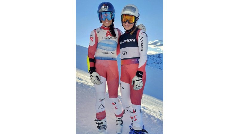 Ski-Frauen fahren auf perfekte Vorbereitung in den Anden ab