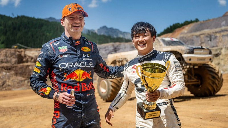 Verstappen Tsunoda Mega Trucks Diashow