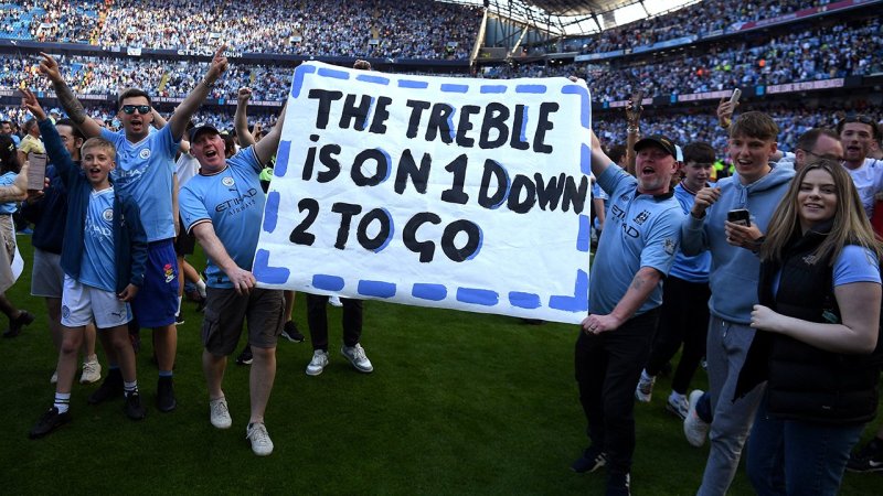 So lässt es Manchester City bei der Meisterfeier krachen