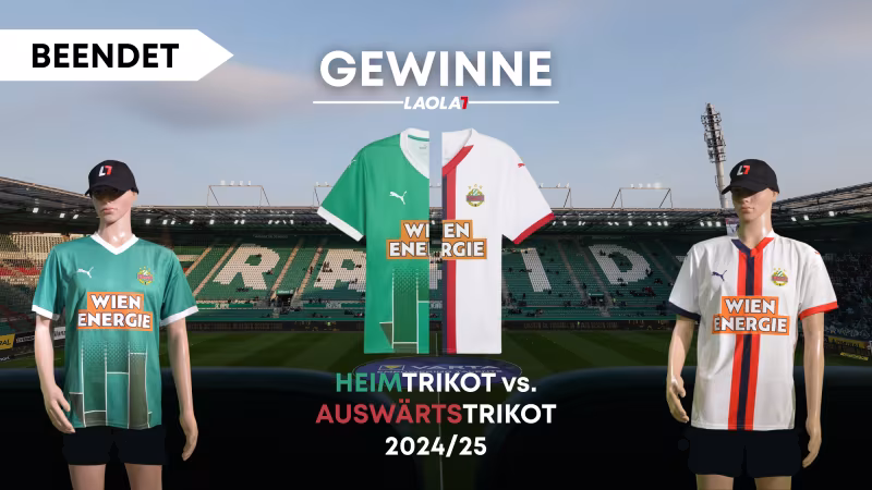 GEWINNSPIEL: Rapid Heim- vs. Auswärtstrikot 2024/25