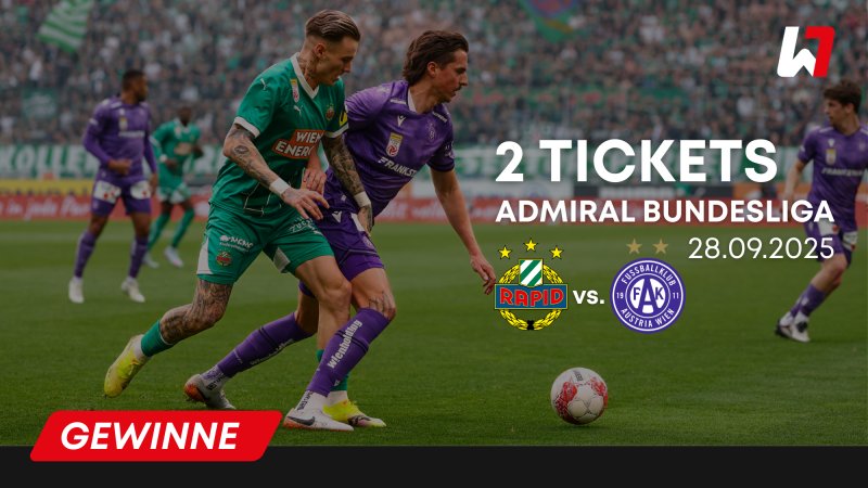 GEWINNSPIEL: 2 Tickets SK Rapid vs. FK Austria
