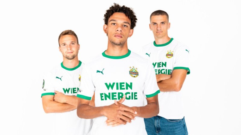 Weiß-Grün, kein Orange: Rapid stellt drittes Trikot vor