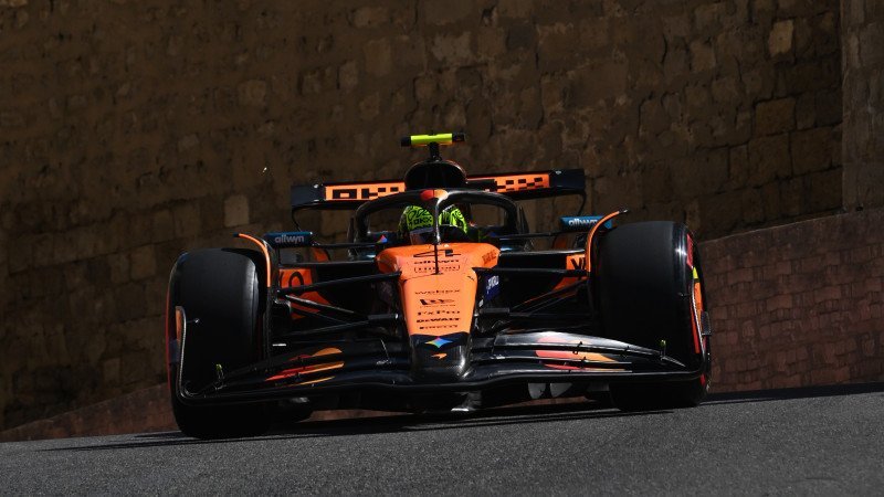 Lando Norris holt Bestzeit im Baku-Abschlusstraining