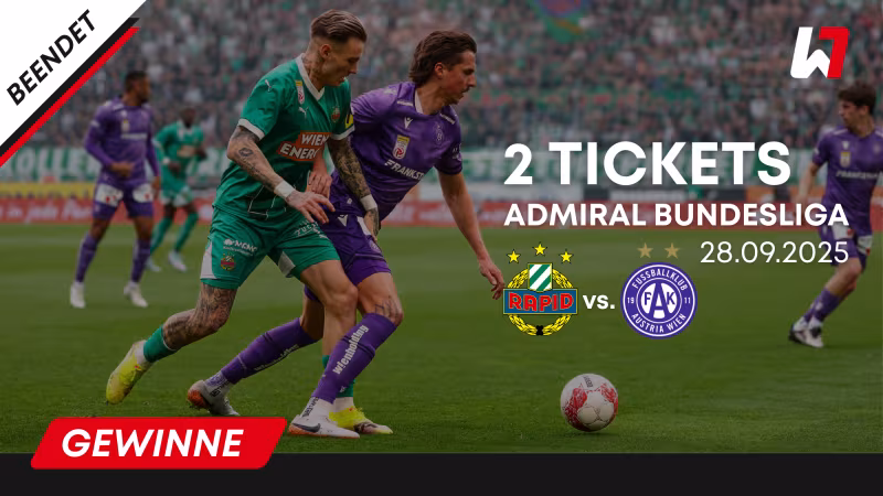 GEWINNSPIEL: 2 Tickets SK Rapid vs. FK Austria