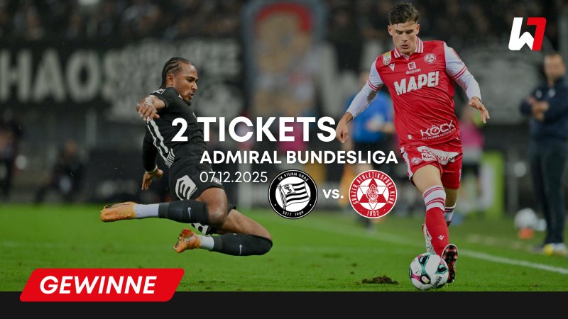 GEWINNSPIEL: 2 Tickets für Sturm Graz vs. GAK 1902