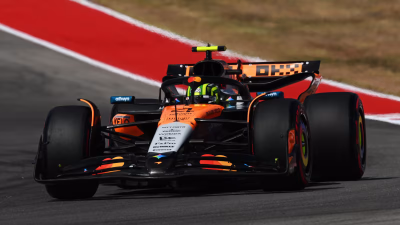 Norris sichert sich im einzigen Austin-Training die Bestzeit