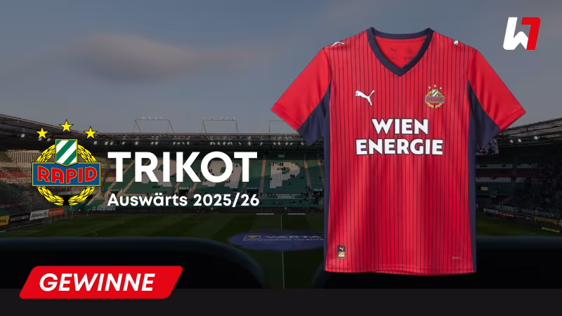 GEWINNSPIEL: PUMA SK Rapid Wien Trikot Auswärts 2025/2026