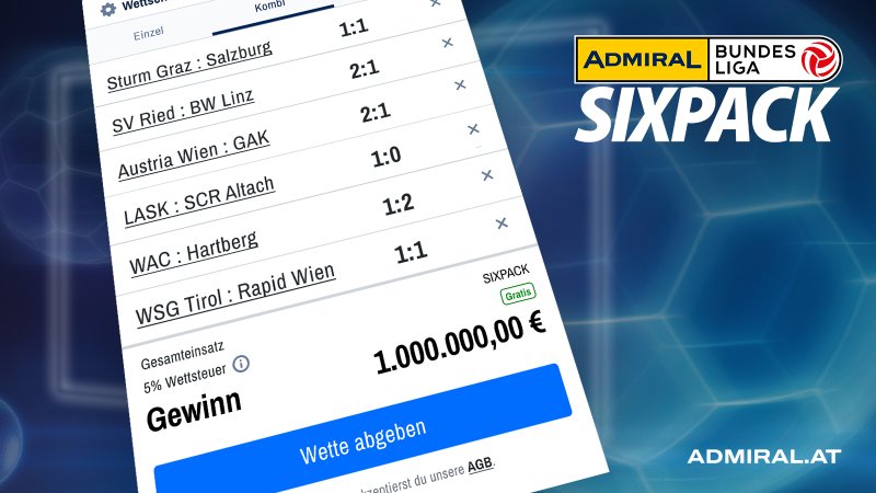 SIXPACK geknackt! Rapid-Fan darf sich über Million freuen