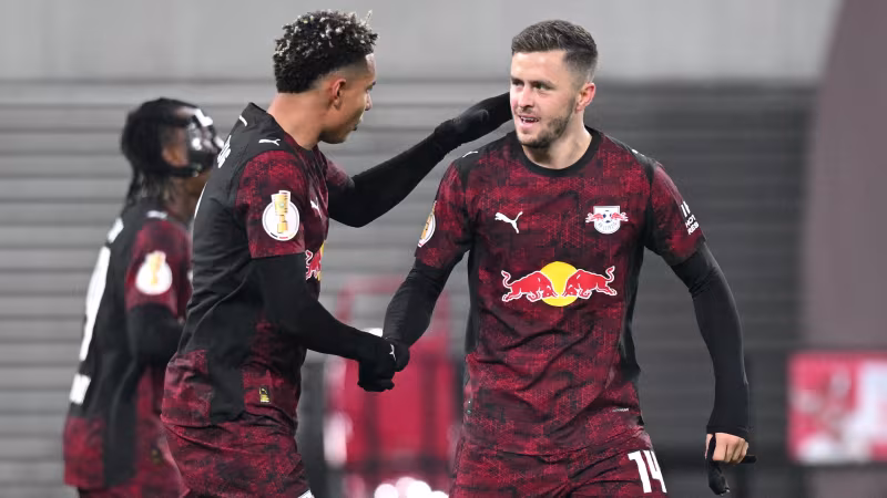 Doppelpacker Baumgartner! Leipzig im Pokal-Viertelfinale