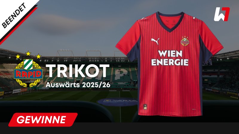 GEWINNSPIEL: PUMA SK Rapid Wien Trikot Auswärts 2025/2026