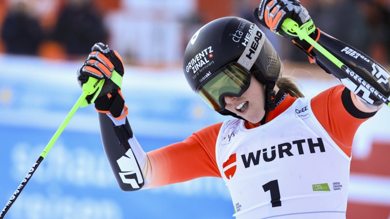 Endergebnis des Frauen-Riesentorlaufs in Kranjska Gora