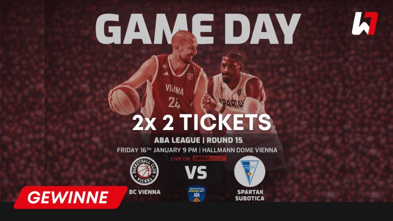 GEWINNSPIEL: 2x 2 Tickets für BC Vienna vs. Spartak Subotica