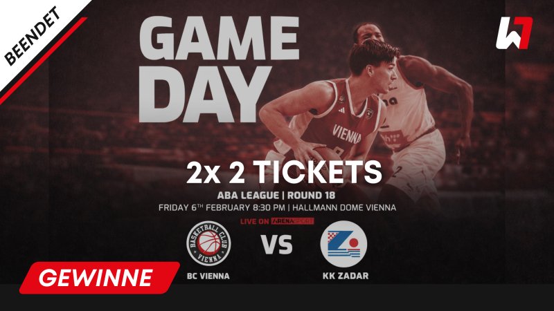 GEWINNSPIEL: 2×2 On-Court Seats für BC Vienna vs. KK Zadar