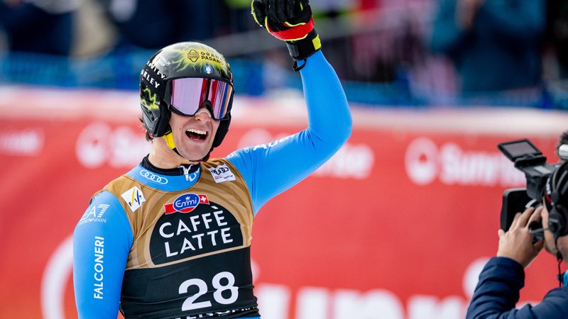 Lauberhornabfahrt - das Sieger-Trio in Wengen 2026