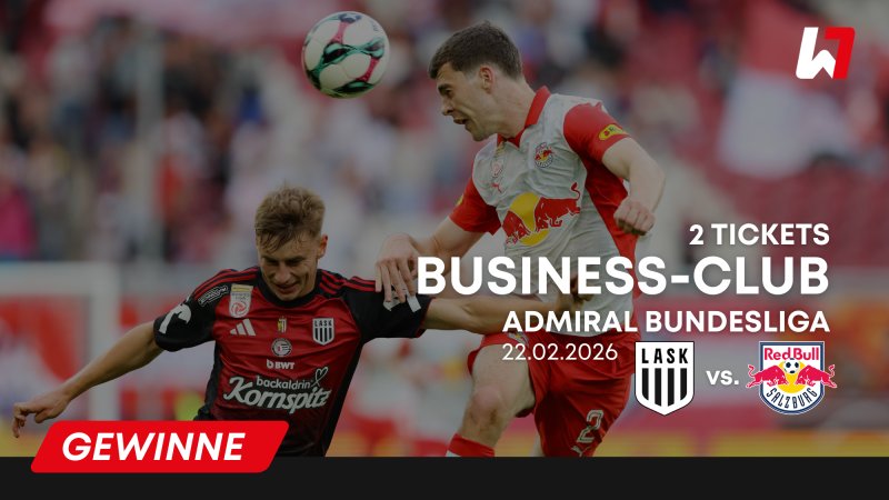 GEWINNSPIEL: Business-Club-Tickets LASK vs. FC Red Bull Salzburg