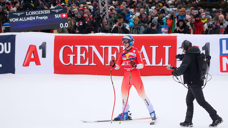 Kitzbühel-Abfahrt: Das Sieger-Trio auf der Streif