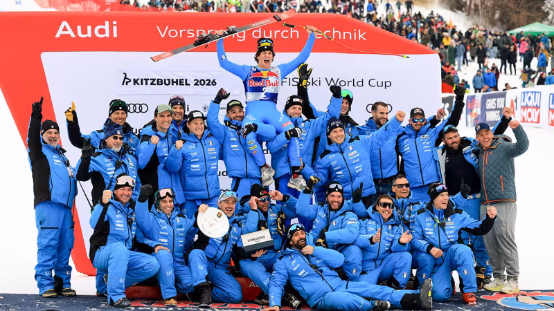 Kitzbühel-Abfahrt: Das Sieger-Trio auf der Streif