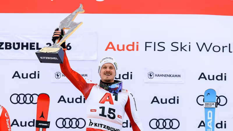 Kitzbühel-Slalom: Bilder der Siegerehrung mit Manuel Feller