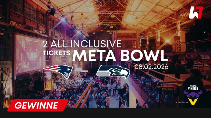 GEWINNSPIEL: 1×2 All-Inclusive-Tickets für die META BOWL 2026