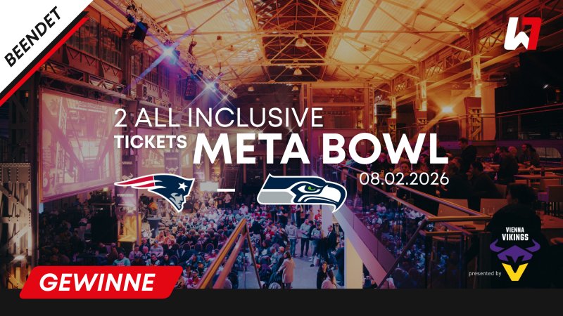 GEWINNSPIEL: 1×2 All-Inclusive-Tickets für die META BOWL 2026