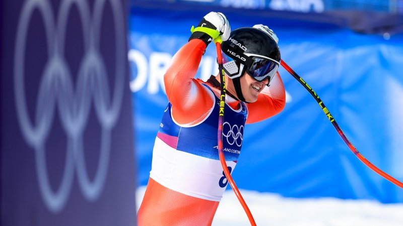 Olympia-Abfahrt - das Sieger-Trio von Bormio