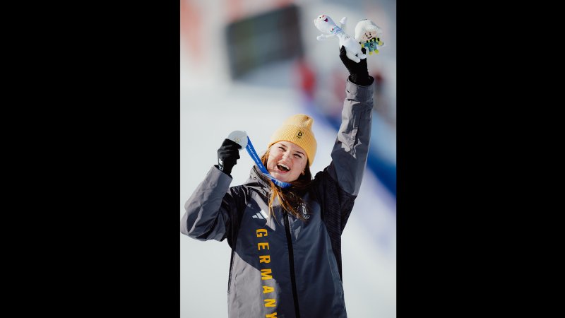 Olympia-Abfahrt: Bilder der Siegerehrung