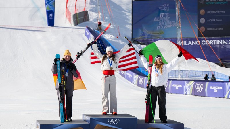 Olympia-Abfahrt: Bilder der Siegerehrung