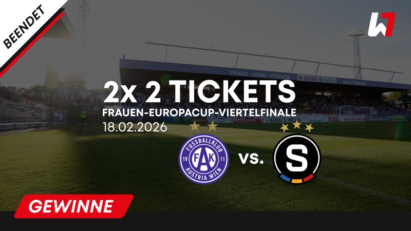 GEWINNSPIEL: 2×2 Tickets für Austria Wien vs. Sparta Prag
