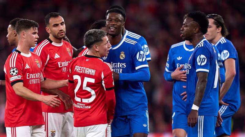 These: Wenn es nur ansatzweise so heiß hergeht wie im Hinspiel, darf man sich bei Real Madrid gegen Benfica auf gleich mehrere Ausschlüsse im Bernabeu einstellen.
