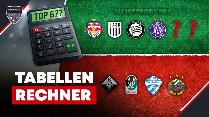 Tabellenrechner: Wer schafft es in die Top-6?