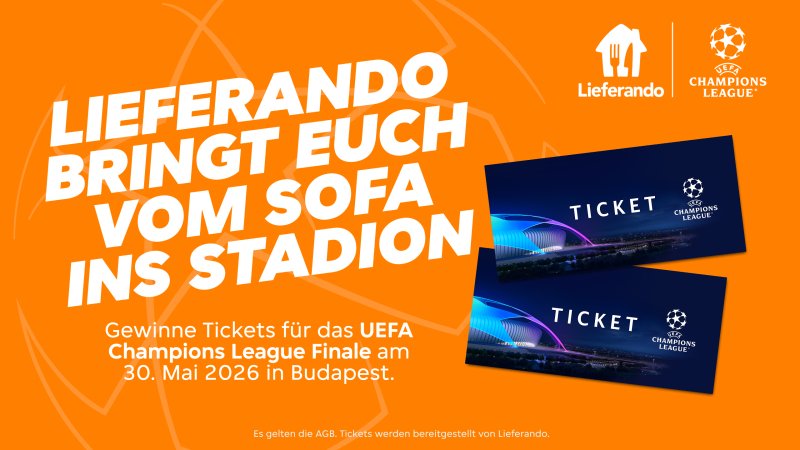 Lieferando bringt euch zum UEFA Champions League Finale