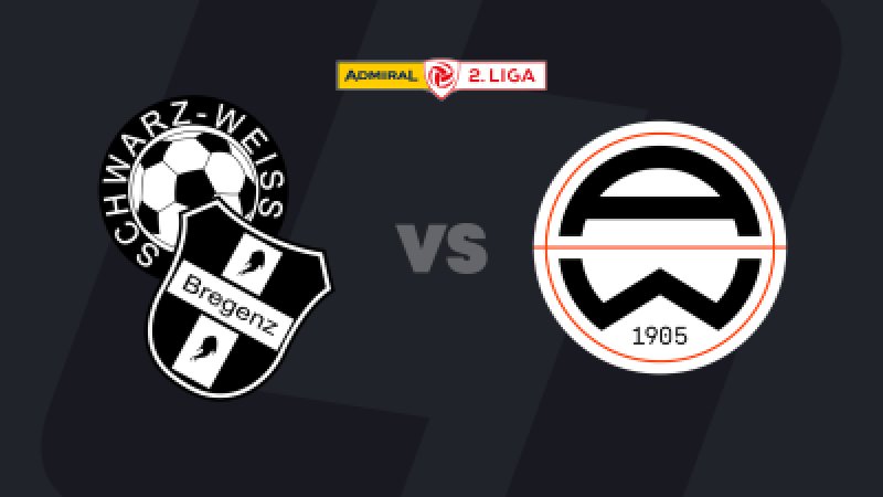 2. Liga heute: Schwarz-Weiß Bregenz - Admira Wacker