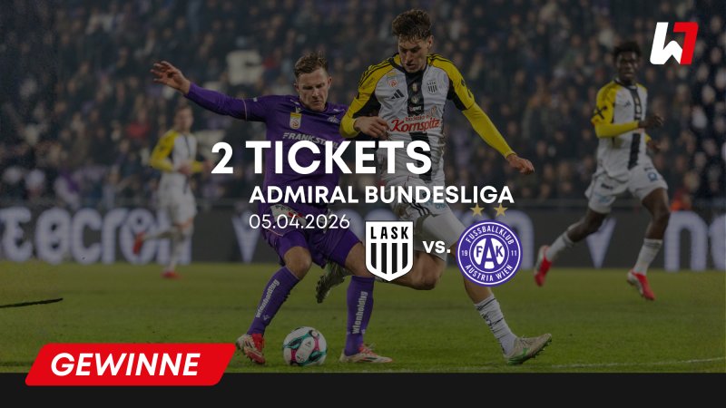 GEWINNSPIEL: 2 Tickets für LASK vs. Austria Wien