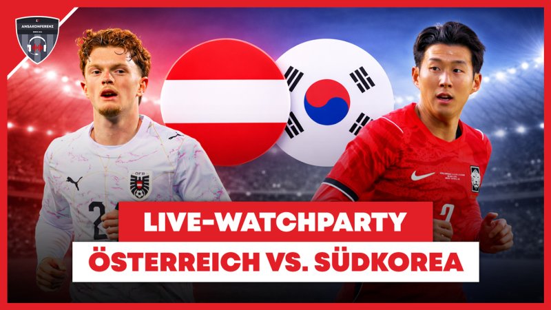 Watchparty: Gewinnt Österreich gegen Südkorea?