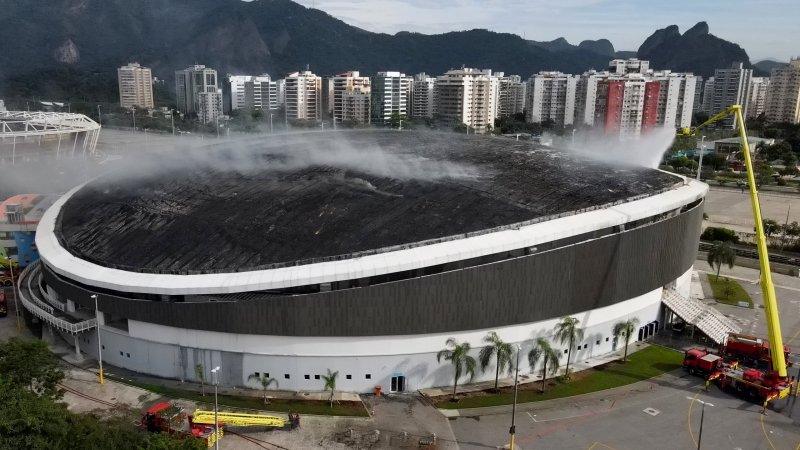 Brand beschädigt Olympia-Velodrom in Rio