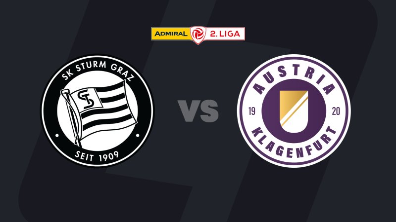 2. Liga heute im LIVE-Stream: Sturm Graz II - Austria Klagenfurt
