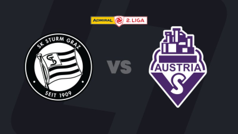 2. Liga heute im LIVE-Stream: Sturm Graz II - SV Austria Salzburg