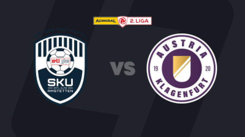 2. Liga heute im LIVE-Stream: SKU Amstetten - Austria Klagenfurt