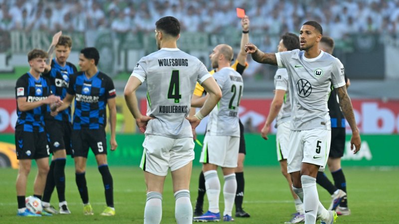 105 Minuten in Unterzahl: Wimmers Wolfsburg steigt ab